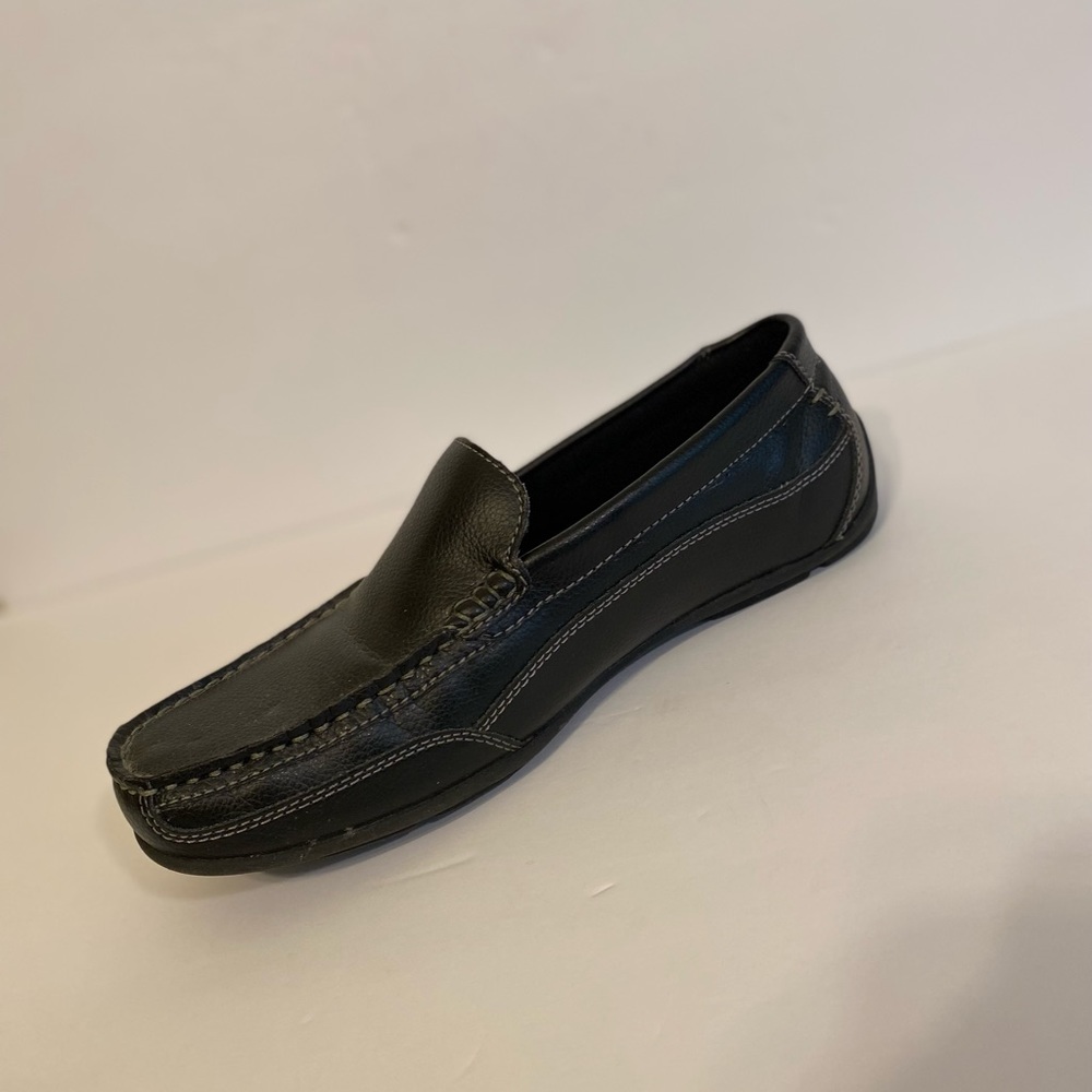 Tommy Hilfiger - Mens black loafers with rubber soles, Size: 8.5